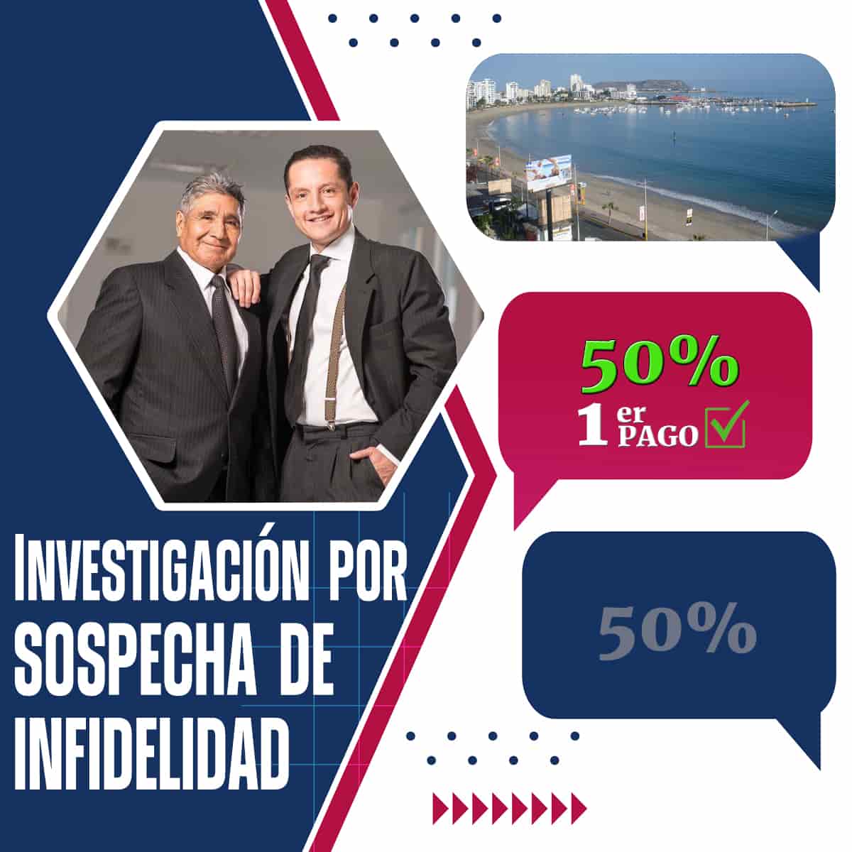 Detectives Privados Santa Elena sospecha de infidelidad – Pago inicial