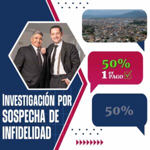 Detectives Privados Santo Domingo de los Tsachilas sospecha de infidelidad – Pago inicial
