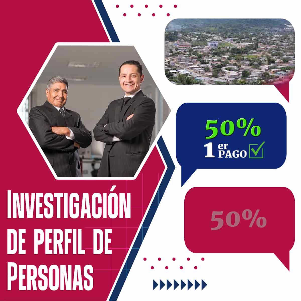 Detectives Esmeraldas para seguimiento del perfil de personas – Pago inicial