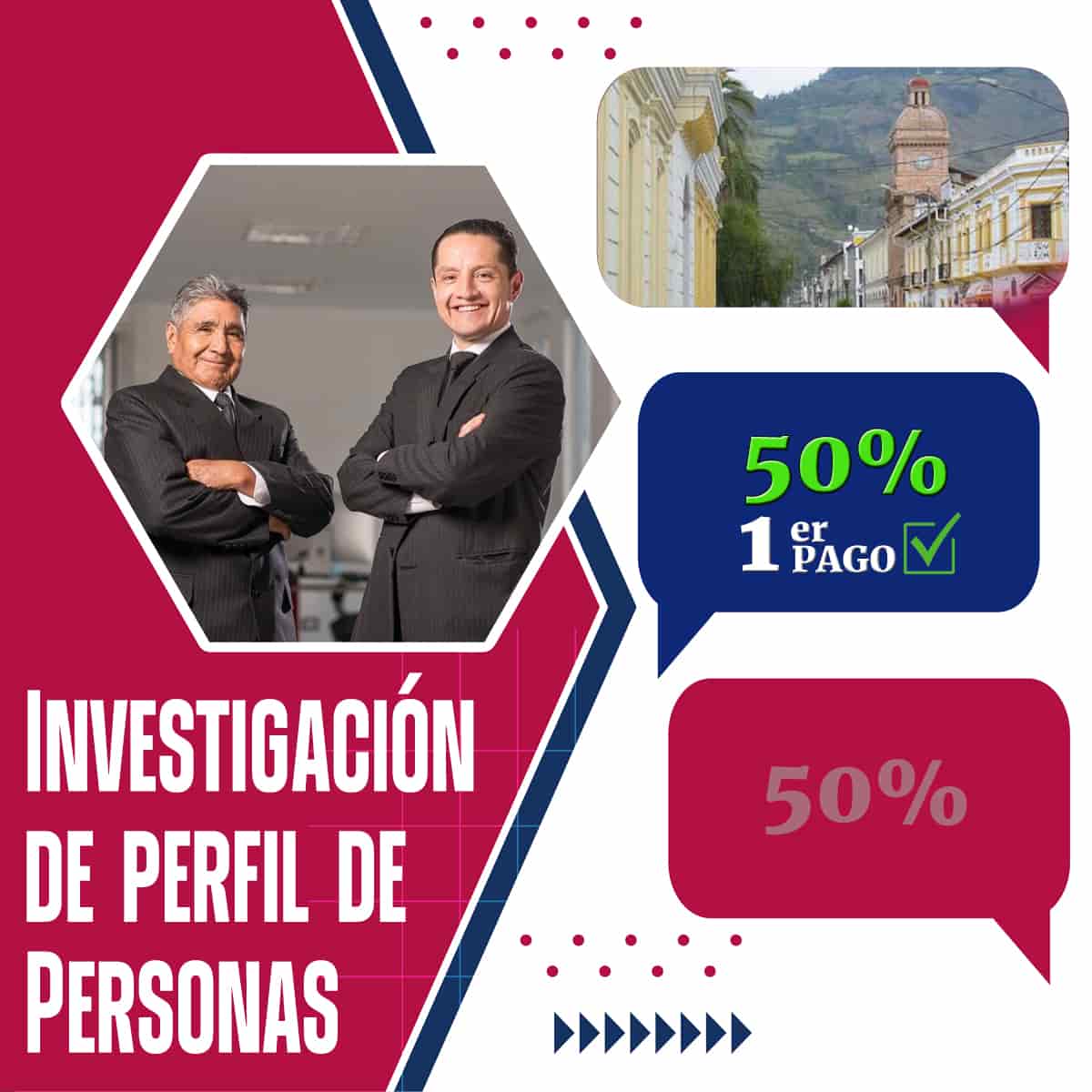 Detectives Ibarra para seguimiento del perfil de personas – Pago inicial