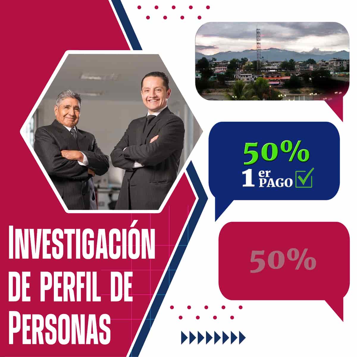 Detectives Tena para seguimiento del perfil de personas – Pago inicial